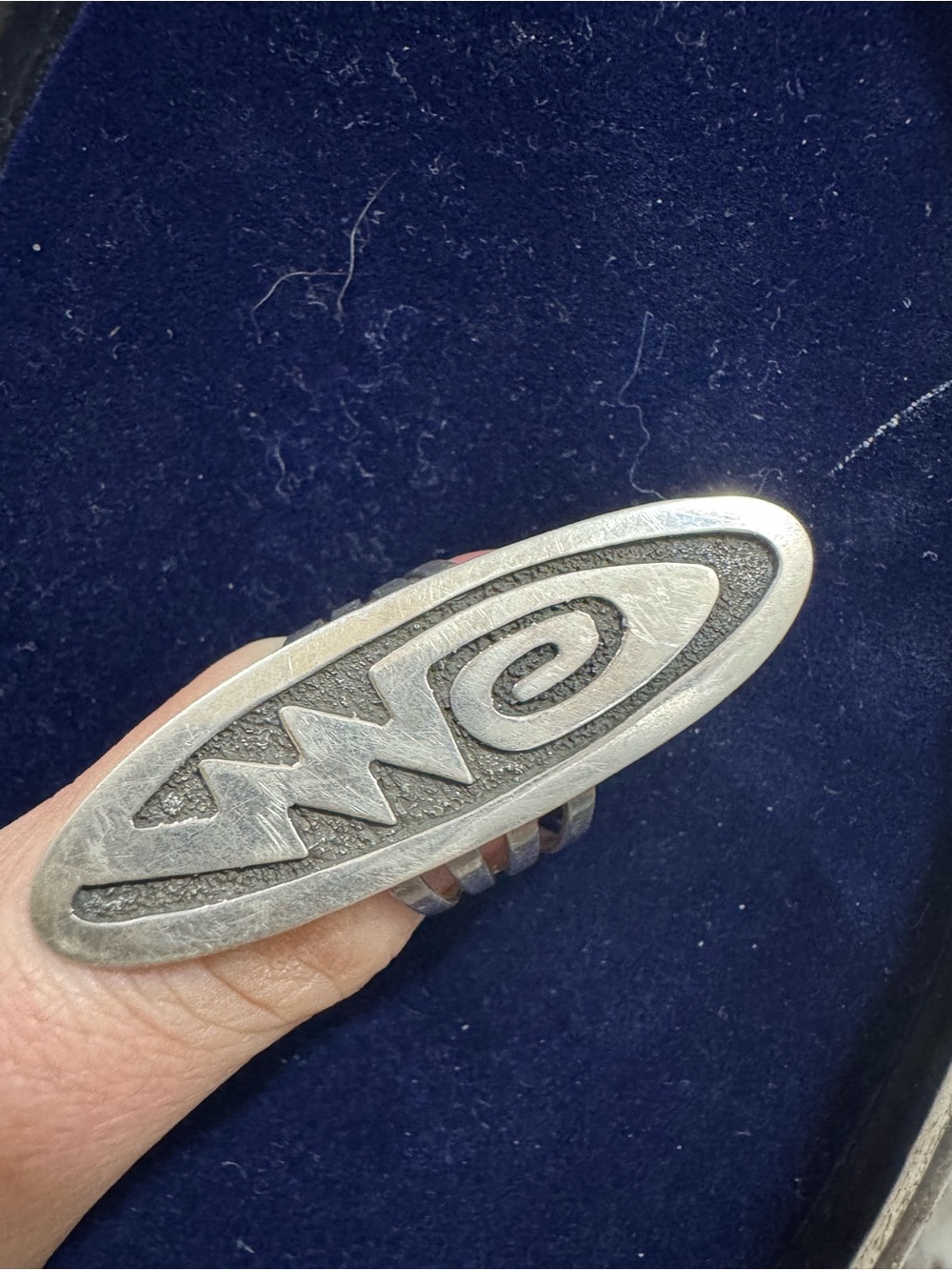 Silver Oval Swirl Statement Ring - Women Accessories